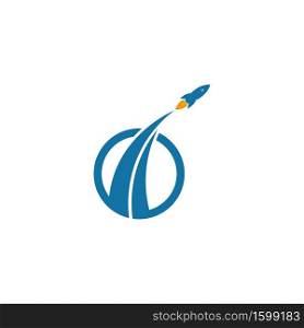 rocket logo icon vector template illustration design