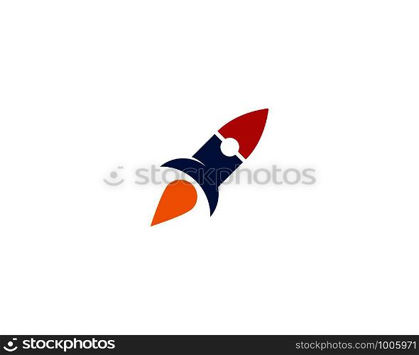 Rocket logo vector icon template