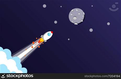 Rocket or spaceship icon flat vector logo design modern colour symbol isolated background. Vector EPS 10.. Rocket or spaceship icon flat vector logo design modern colour symbol isolated background. Vector EPS 10