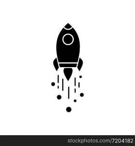 Rocket or spaceship icon vector logo design black symbol isolated on white background. Vector EPS 10.. Rocket or spaceship icon vector logo design black symbol isolated on white background. Vector EPS 10