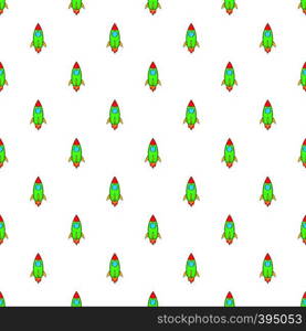 Rocket pattern. Cartoon illustration of rocket vector pattern for web. Rocket pattern, cartoon style