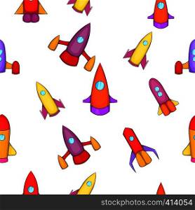 Rocket pattern. Cartoon illustration of rocket vector pattern for web. Rocket pattern, cartoon style