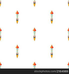 Rocket pattern seamless background texture repeat wallpaper geometric vector. Rocket pattern seamless vector
