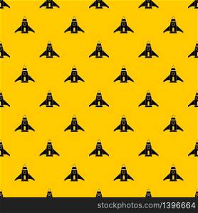 Rocket pattern seamless vector repeat geometric yellow for any design. Rocket pattern vector