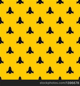 Rocket pattern seamless vector repeat geometric yellow for any design. Rocket pattern vector