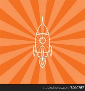 rocket ship launch. rocket ship launch theme vector art illustration