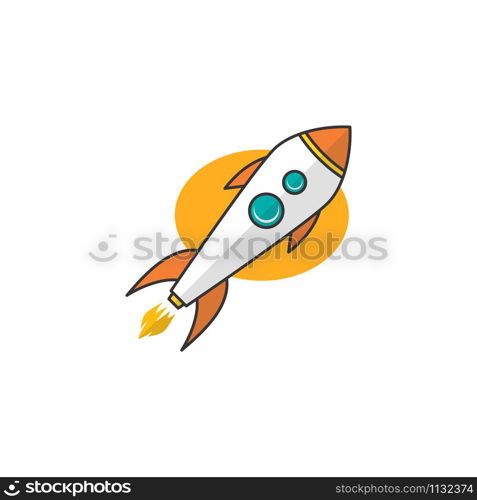 rocket ship launch space travel theme vector art. rocket ship launch space travel theme vector