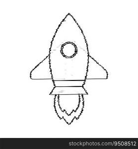 Rocket sketch start up. Vector rocket sketchy, sketch launch up idea illustration. Rocket sketch start up