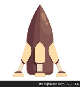 Rocket space icon cartoon vector. Future base. Alien colonization. Rocket space icon cartoon vector. Future base