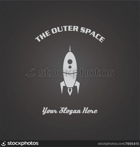 rocket space. rocket space shuttle theme vector art illustration