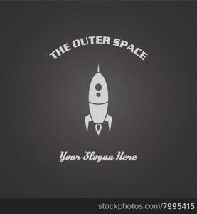 rocket space. rocket space shuttle theme vector art illustration