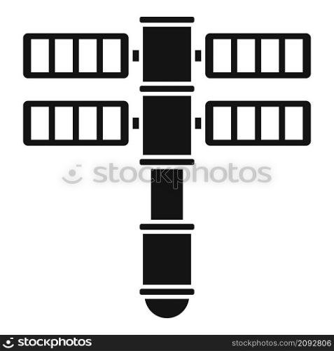 Rocket space station icon simple vector. Modern international space. Astronaut spaceship. Rocket space station icon simple vector. Modern international space