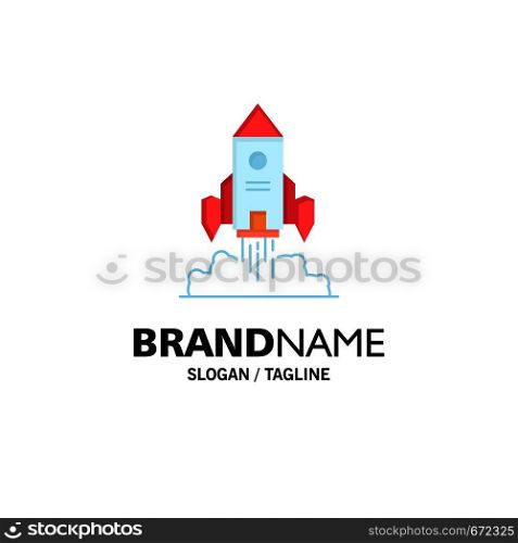 Rocket, spaceship, startup, launch, Game Flat Color Icon Vector