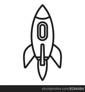 Rocket startup icon outline vector. Fire start. Sky future. Rocket startup icon outline vector. Fire start
