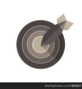 Rocket target icon flat vector launch business start design isolated web