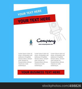 Rocket Title Page Design for Company profile ,annual report, presentations, leaflet, Brochure Vector Background