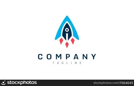 Rocket vector design. logo templates mean the future, technology and growth, trust