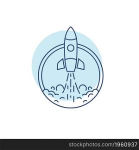 Rocket Vector icon design illustration Template
