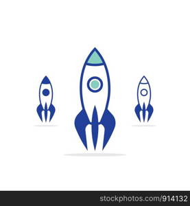 Rocket vector icon. Space rockets vector set.