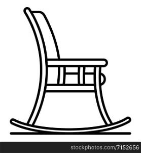 Rocking chair icon. Outline rocking chair vector icon for web design isolated on white background. Rocking chair icon, outline style