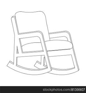 Rocking chair icon,vector illustration template design