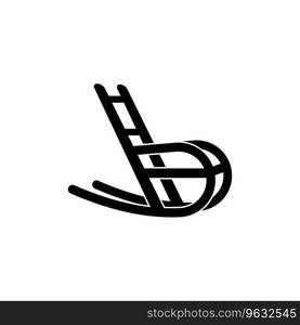 Rocking chair logo icon simple vector,illustration design template