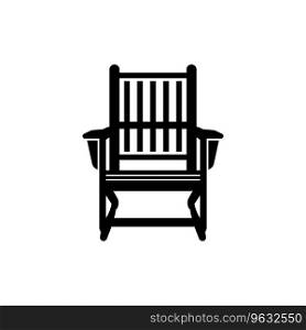 Rocking chair logo icon simple vector,illustration design template
