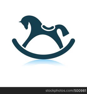 Rocking horse icon. Shadow reflection design. Vector illustration.