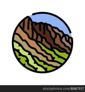 rocky mountain landscape color icon vector. rocky mountain landscape sign. isolated symbol illustration. rocky mountain landscape color icon vector illustration