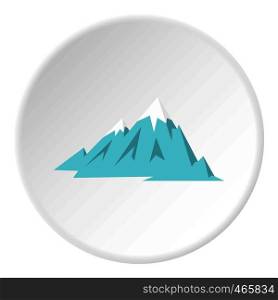 Rocky Mountains icon in flat circle isolated on white vector illustration for web. Rocky Mountains icon circle