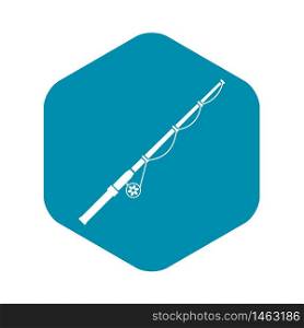Rod and reel icon. Simple illustration of rod and reel vector icon for web. Rod and reel icon, simple style