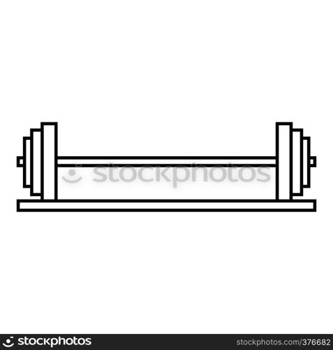 Rod on stand icon. Outline illustration of rod on stand vector icon for web. Rod on stand icon, outline style