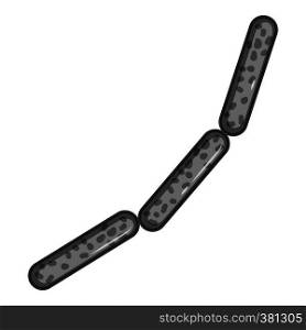 Rod shaped virus icon. Gray monochrome illustration of bacteria vector icon for web design. Rod shaped virus icon, gray monochrome style