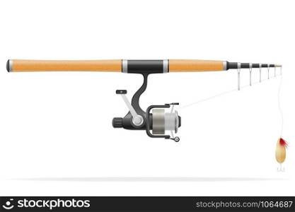 rod spinning for fishing vector illustration isolated on white background
