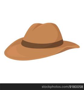 Rodeo cowboy hat icon cartoon vector. Western leather. American west. Rodeo cowboy hat icon cartoon vector. Western leather