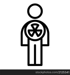 Roentgen patient icon outline vector. Xray cancer. Health chest. Roentgen patient icon outline vector. Xray cancer
