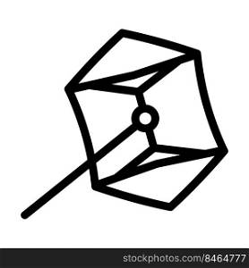 rokakku kite line icon vector. rokakku kite sign. isolated contour symbol black illustration. rokakku kite line icon vector illustration