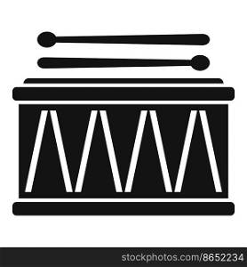 Roll drum icon simple vector. Music instrument. Acoustic snare. Roll drum icon simple vector. Music instrument