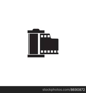 Roll film logo template  vector icon illustration design 