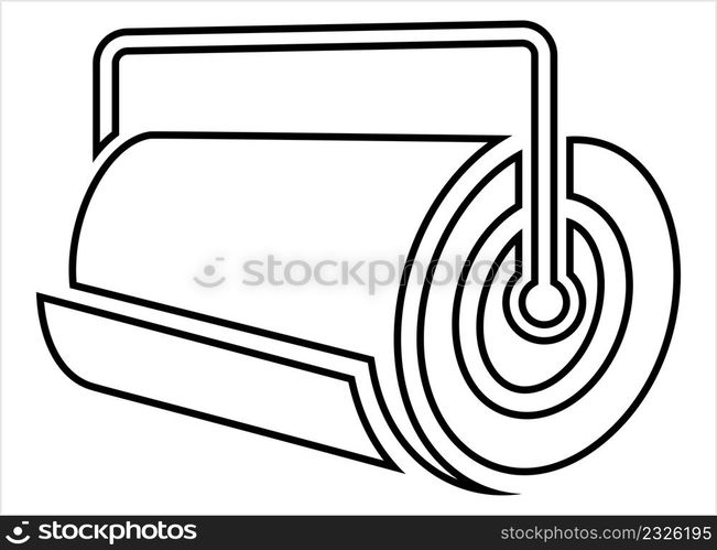 Roll Icon, Mat, Rug, Carpet Or Paper Roll Icon Of Anything Vector Art Illustration