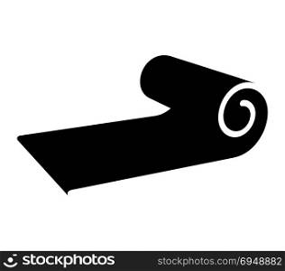 Roll Icon, Mat, Rug, Carpet Or Paper Roll Icon Of Anything, Vector Art Illustration