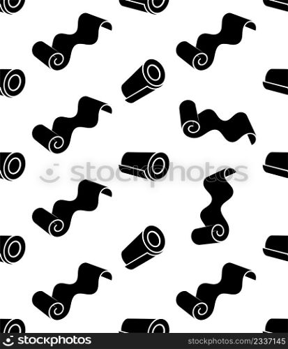 Roll Icon Seamless Pattern, Mat, Rug, Carpet Or Paper Roll Icon Of Anything Vector Art Illustration