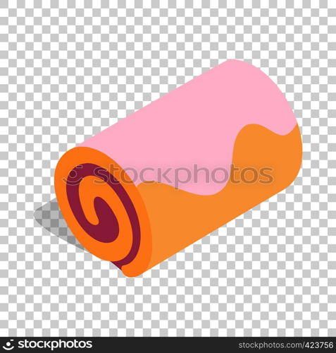 Roll isometric icon 3d on a transparent background vector illustration. Roll isometric icon