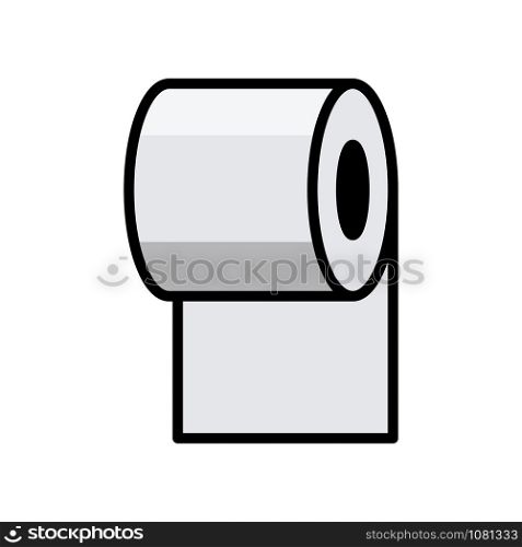 roll paper - tissue - bathroom icon vector design template