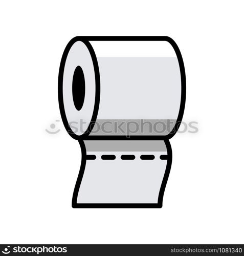 roll paper - tissue - bathroom icon vector design template