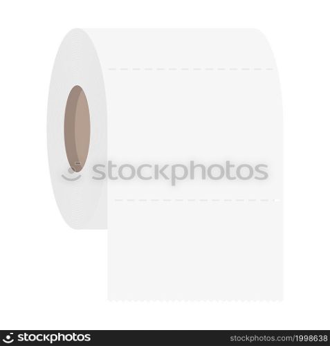 Roll tissue paper in flat style.