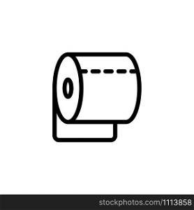 roll toilet paper icon vector. A thin line sign. Isolated contour symbol illustration. roll toilet paper icon vector. Isolated contour symbol illustration