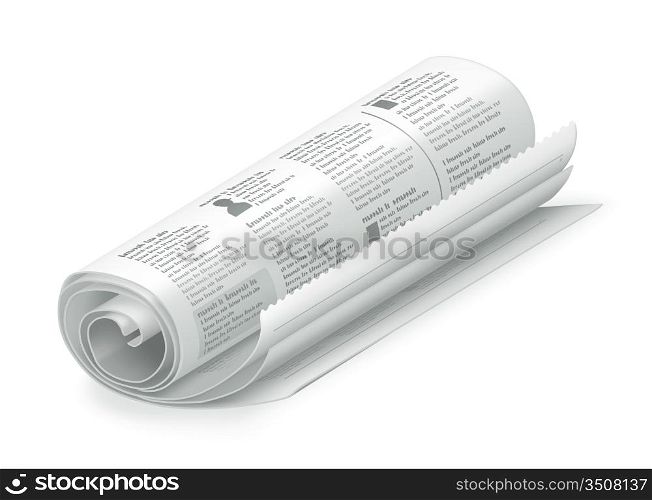 Rolled Newspaper, vector