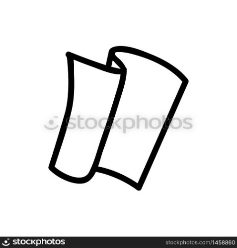 rolled up cleaning cloth icon vector. rolled up cleaning cloth sign. isolated contour symbol illustration. rolled up cleaning cloth icon vector outline illustration