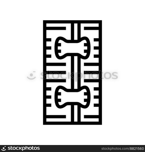 roller bandage first aid line icon vector. roller bandage first aid sign. isolated contour symbol black illustration. roller bandage first aid line icon vector illustration
